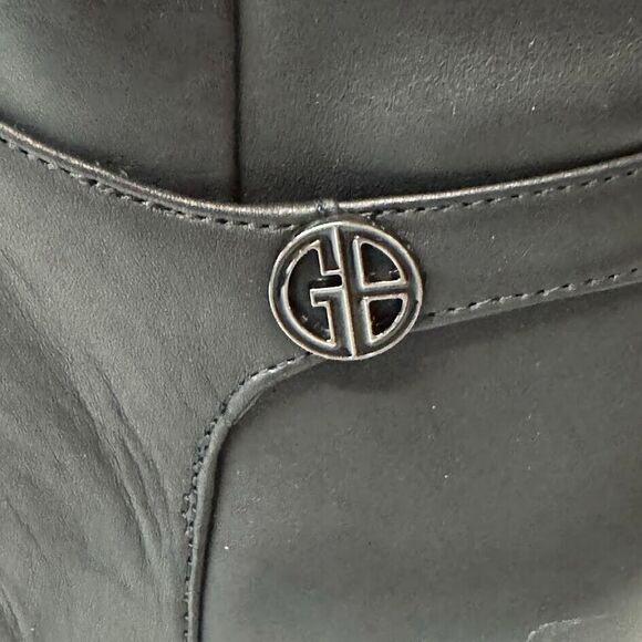 Giani Bernini Womens 9 M Black Zip Up Knee High Heel Boots DISPLAY FF3 - Picture 3 of 6